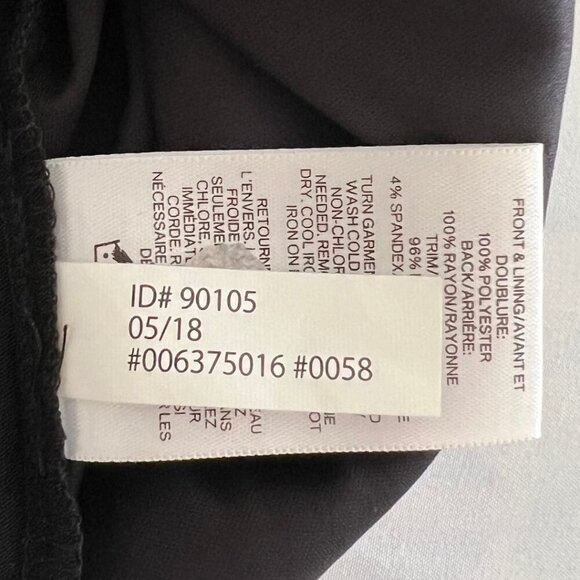 NWT Express Spaghetti Black Silver Sequin Lined Y2K Empire Cut Cocktail Blouse - Picture 7 of 8